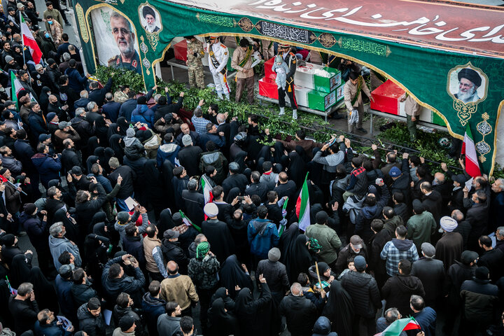 Mass funeral in Tehran honors commanders and civilians martyred at start of war