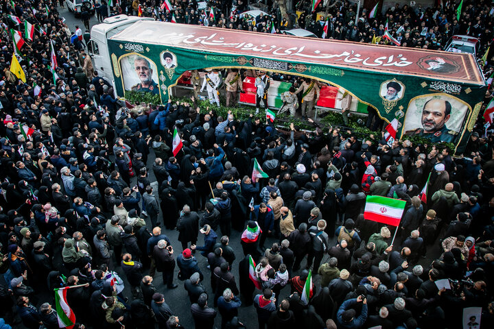 Mass funeral in Tehran honors commanders and civilians martyred at start of war