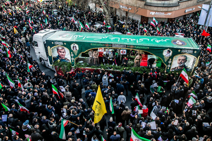 Mass funeral in Tehran honors commanders and civilians martyred at start of war