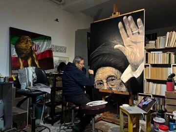 Iranian painter Ali Mirfattah