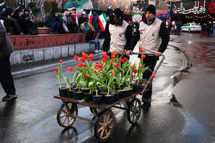 People attend Nowruz ceremony at Enqelab Square