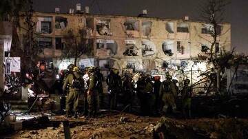 Iranian missile retaliation struck the city of Dimona in the central part of the occupied territories on March 21, 2026.