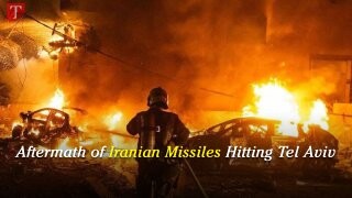 Aftermath of Iranian Missiles Hitting Tel Aviv