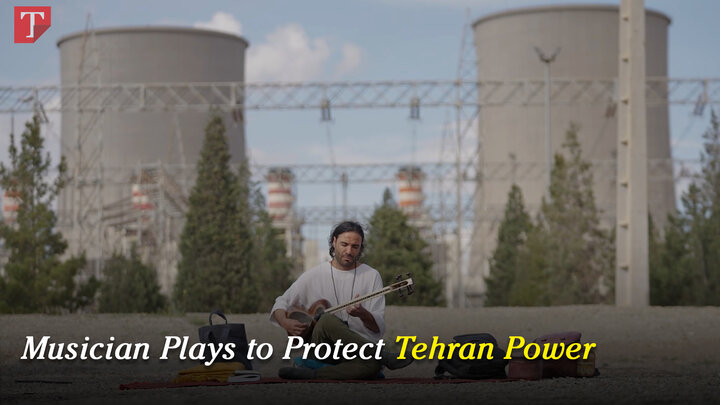 Musician Plays to Protect Tehran Power