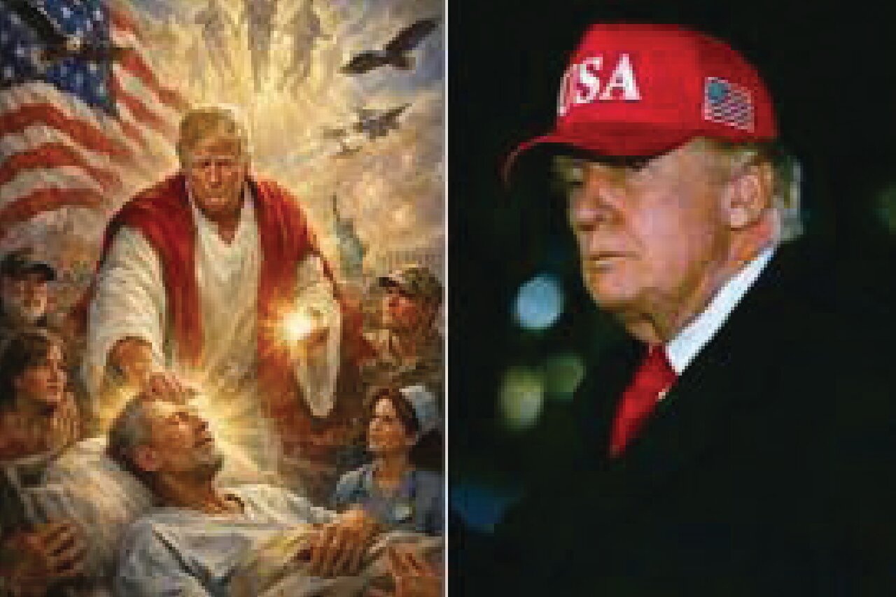 The AI-generated image depicting Trump in the guise of Christ which was published on his social media account