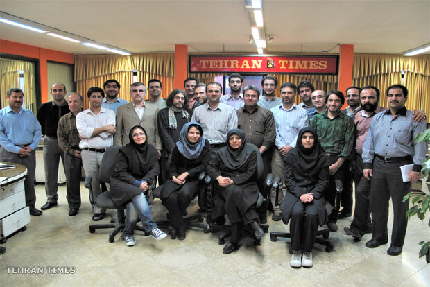 Tehran Times newsroom and staff in different years