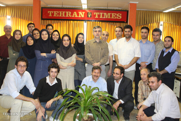 Tehran Times newsroom and staff in different years
