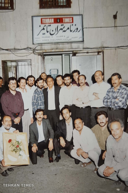 Tehran Times newsroom and staff in different years