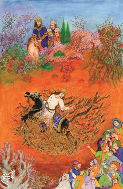 Online exhibit displaying miniature paintings on Shahnameh stories