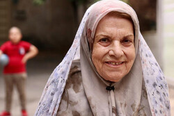 Sediqeh Kianfar acts in a scene from director Hossein Qanaat’s comedy film “Pishi Mishi”.