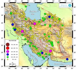 Some 1,000 earthquakes occur in Iran in a month