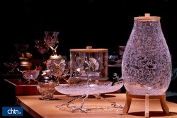 Handmade glasswork on show at tourism ministry