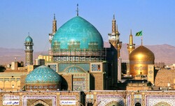 A view of the holy shrine complex of Imam Reza (AS) where the eighth Shia Imam is laid to rest in Mashhad, northeast Iran.
