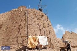 Restoration work resumed on Iran’s second-largest mudbrick citadel