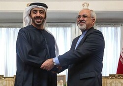 Zarif and United Arab Emirates Foreign Minister Abdullah bin Zayed Al Nahyan