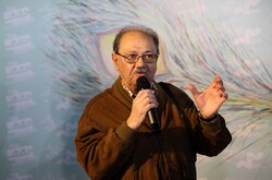 Filmmaker Manuchehr Tayyab speaks during the opening ceremony of the 10th Cinema Verite at Tehran’s Charsu Cineplex on December 4, 2016. (Mehr/Ashraf Tabatabai)