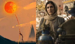 A combination photo shows scenes from The Iranian movies “The Badger” and “The Rotation”.