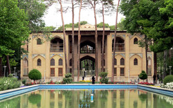 A view of the 17th-century Hasht Behesht palace and garden in Isfahan