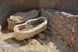 ancient clay coffins