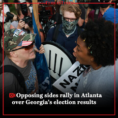 Opposing sides rally in Atlanta over Georgia's election results