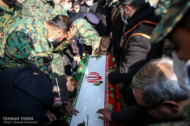 Martyred nuclear scientist Mohsen Fakhrizadeh laid to rest in Tehran mosque 