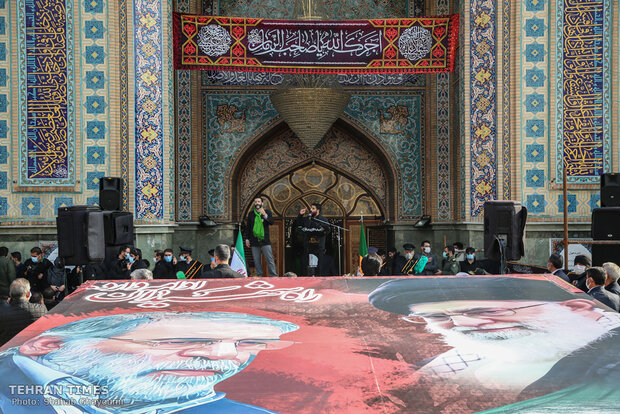 Martyred nuclear scientist Mohsen Fakhrizadeh laid to rest in Tehran mosque 