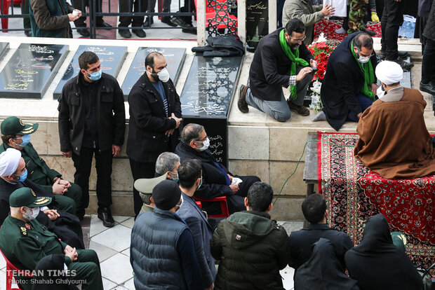 Martyred nuclear scientist Mohsen Fakhrizadeh laid to rest in Tehran mosque 