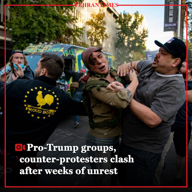 Pro-Trump groups, counter-protesters clash after weeks of unrest