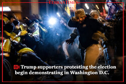 Trump supporters protesting the election being demonstrating in Washington D.C.