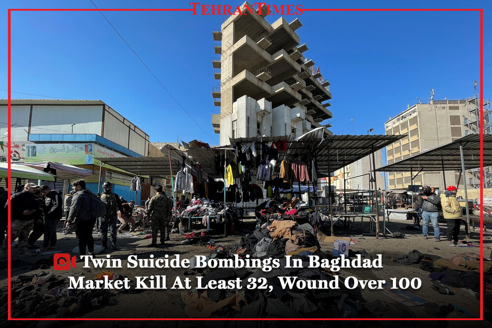 suicide bombings in Baghdad market