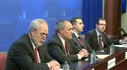 From left to right: James Phillips, Michael Rubin, Richard Goldberg, Ilan Berman