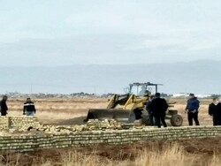 Illegal construction tore down in ancient Neyshabur