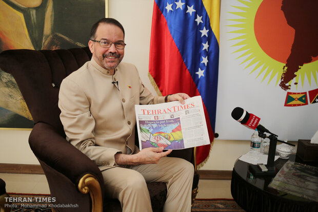 Venezuelan diplomat sits for interview with Tehran Times 