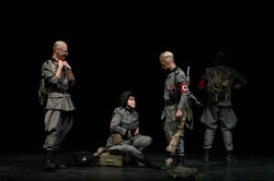 Members of director Arman Shirali’s troupe perform “We Are Different” at the Shahrzad Theater Complex in Tehran on February 3, 2021. (Payamekhabar.ir/Ali-Asghar Ez’hari) 