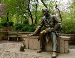 A statue in Central Park, New York commemorating Hans Christian Andersen and “The Ugly Duckling”.