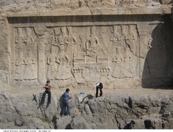 Experts clean famed bas-relief in southern Tehran