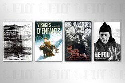 This combination photo shows posters for some Swiss classics that have been selected to be screened in the Fajr Classic Preserved.