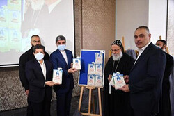 Lebanese and Iranian cultural figures attends a ceremony at the Iranian Culture Center in Beirut to unveil a book titled “Letters to Roohollah”.