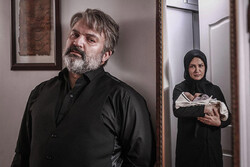 Mehdi Soltani and Laya Zanganeh act in a scene from “The Father”.