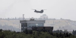 Chinook helicopter flies near U.S. embassy in Kabul