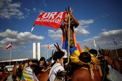 Indigenous Brazilians protest against President Bolsonaro