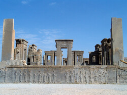A view of Tachara Palace located in heart of the UNESCO-registered Persepolis, southern Iran.
