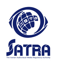 A logo for the Iranian Audiovisual Media Regulatory Authority (SATRA).