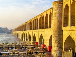 A view of Si-o-Se-Pol, a centuris-old arch bridges in Isfahan, central Iran.