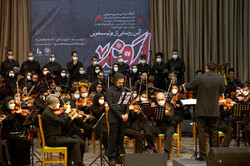 Photo: IRIB Symphonic Orchestra performs the symphonic poem “Arvand” at Kowsar Hall in Tehran on November 3, 2021. (FNA)