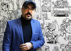 Cartoonist Alireza Pakdel in an undated photo.