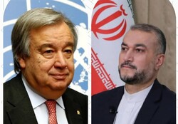 Iranian Foreign Minister Hossein Amir Abdollahian and UN Secretary General António Guterres