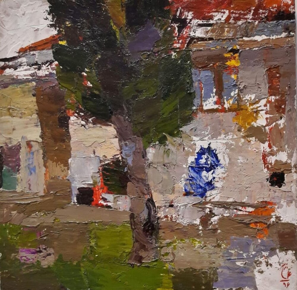* A collection of paintings by Yaqub Ammamehpich is on view in an exhibition at Golestan Gallery.