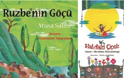 This combination photo shows the front covers of the Turkish translations of “The Rose on the Rug” and “Migration of Ruzbeh”.