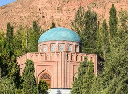 Tomb of Rudaki in the village of Panjrud, Tajikistan.